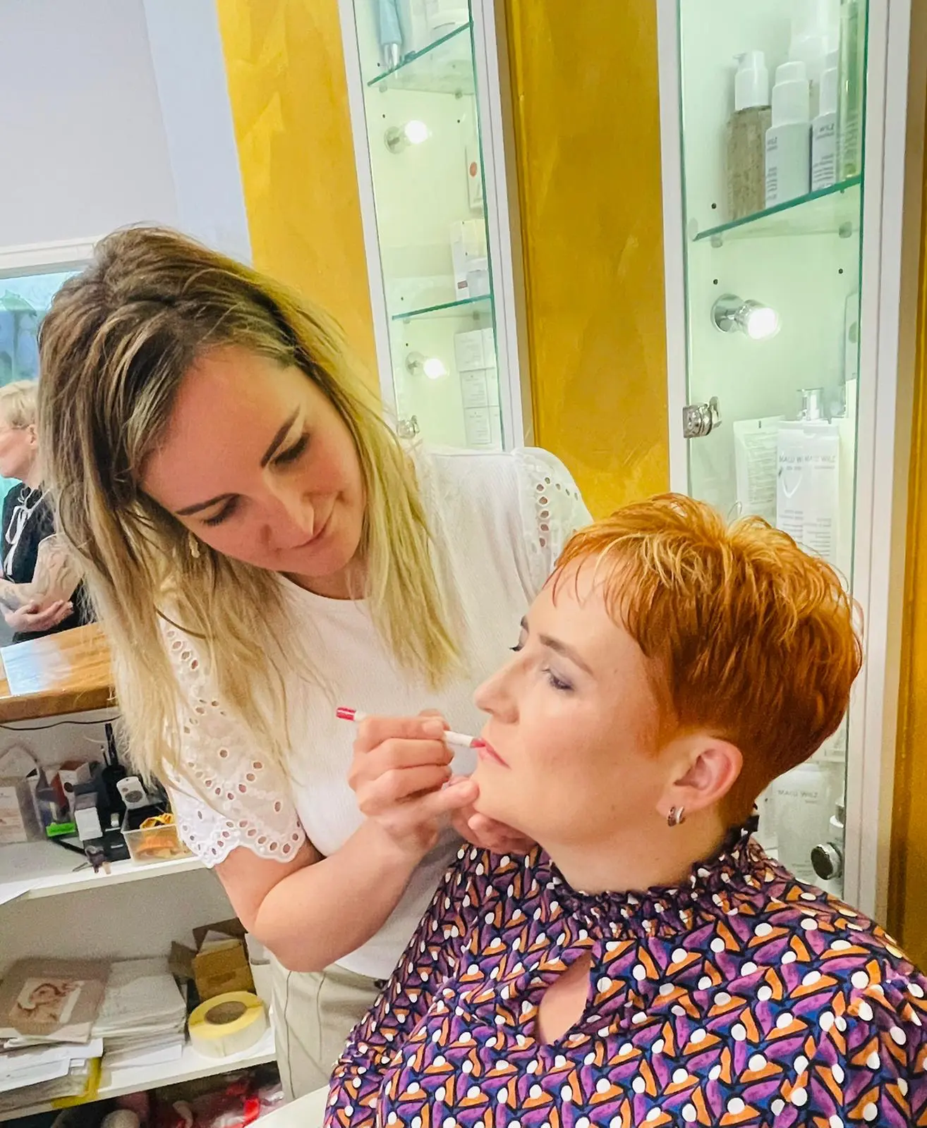 Augen Make-up beim Schminkabend Hautnah Kosmetik